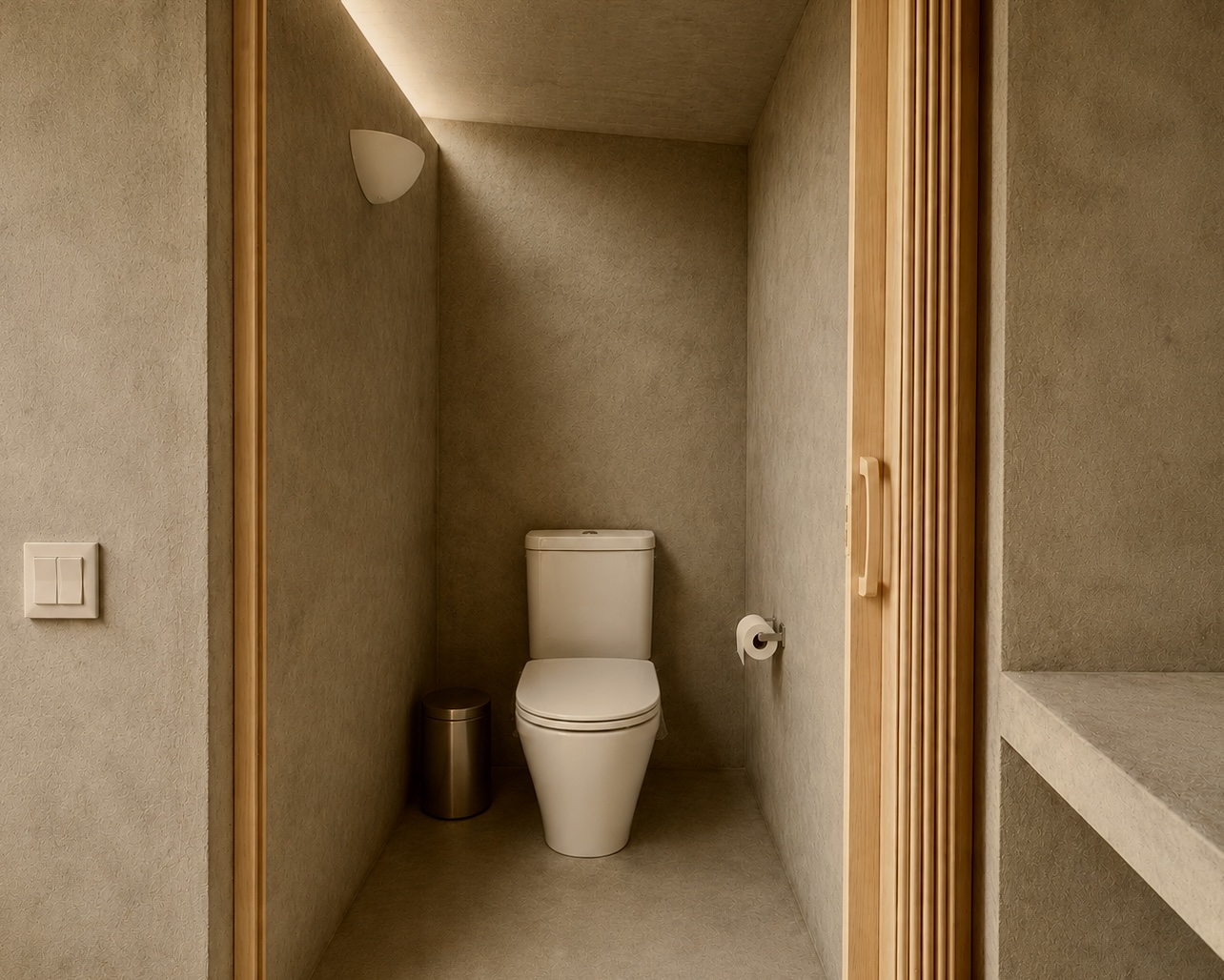 Shared outdoor shower